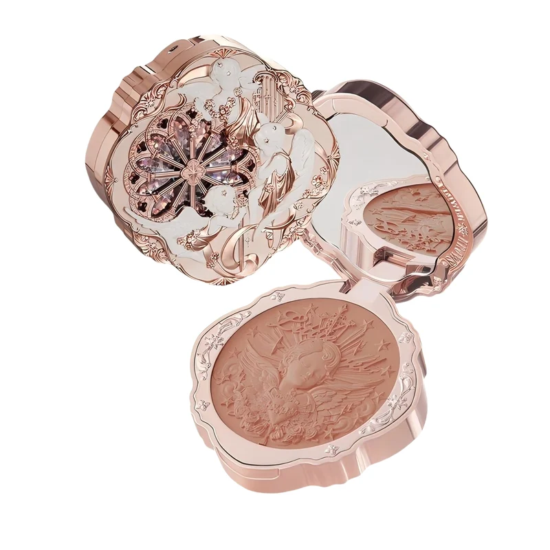 [Self-operated] China Flower Knows Flower Knows Little Angel Series Milk Cake Blush Cream #05 Fingertip Star Almond Milk Tea Color 6g Expanding atmosphere concealer brightens skin tone easy to color lasting color modify contour