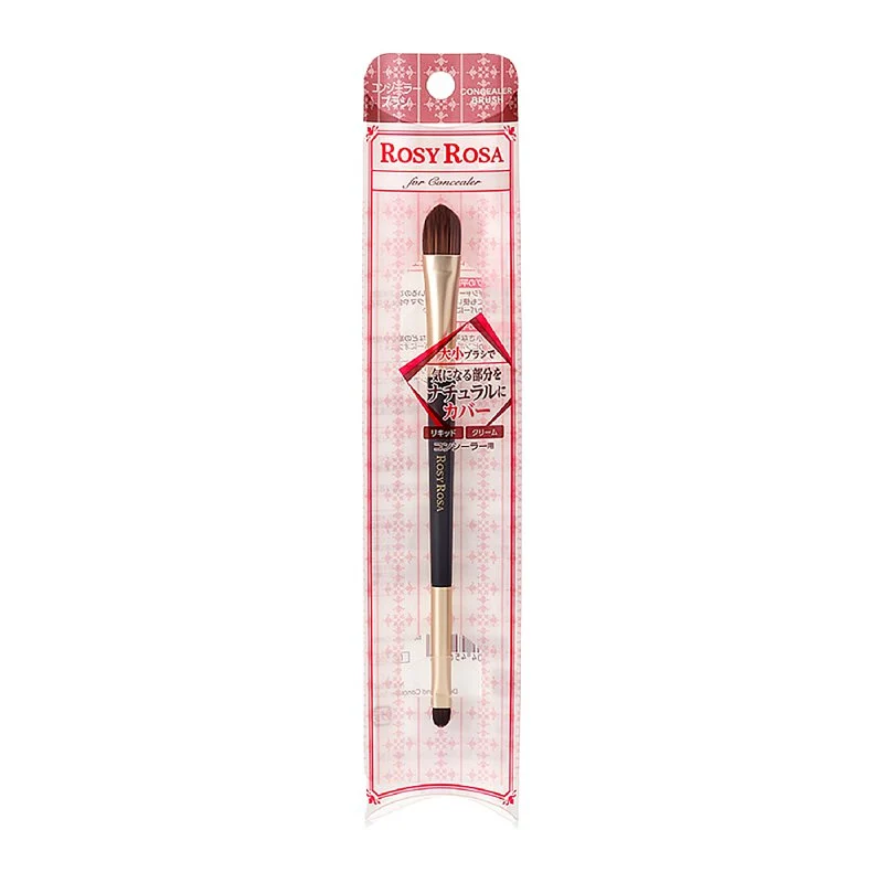 [Self-operated] Japan ROSY ROSA black handle double-headed concealer brush makeup brush 1 piece set good helper for makeup