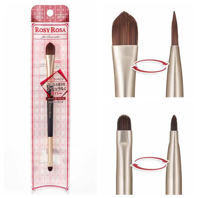 [Self-operated] Japan ROSY ROSA black handle double-headed concealer brush makeup brush 1 piece set good helper for makeup
