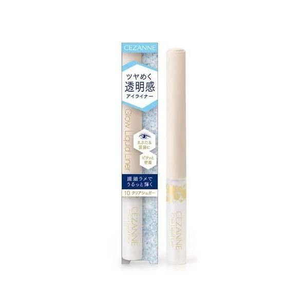 [Self-operated] Japan CEZANNE Qianshili Silkworm Sequins Brightening Pen Liquid Eyeshadow #10 Silver Bling Sequins Pearlescent Star Diamond Shiny Eyeshadow