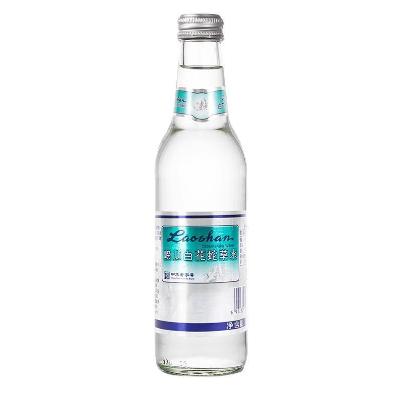 [Self-operated] China Qingdao Laoshan White Snake Grass Water Weak Alkaline Herbal Sparkling Water 330ml 0 Sugar 0 Calories 0 Fat Snake Grass Healthy Water Internet Celebrity Flavored Beverage