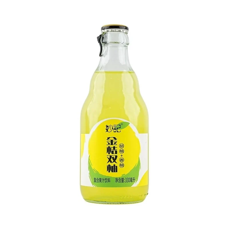 [Self-operated] China Miaoji Bear Bottle Kumquat Double Grapefruit 330ml Compound Juice Drink Original Fruit Boiled No Additive Juice Drink