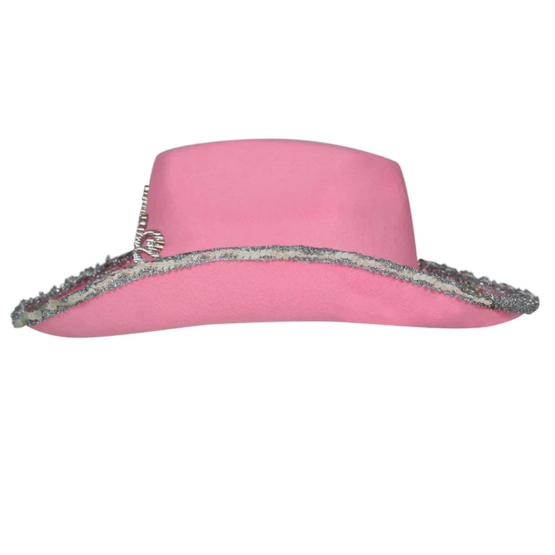 Rosa Cowgirl-Hut Krone für Kinder