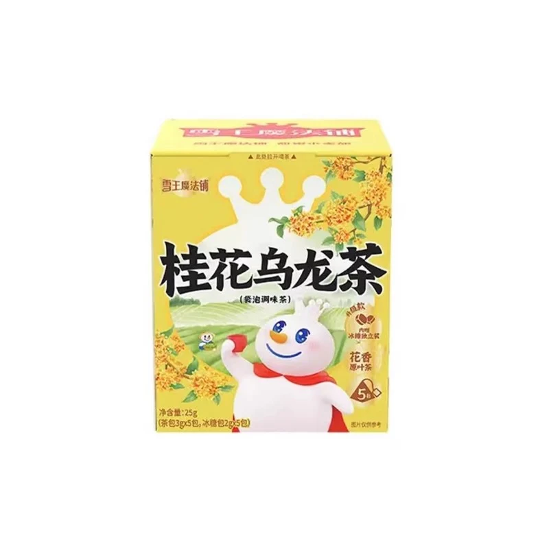 [Self-operated] China Mixue Ice City Snow King Magic Shop Osmanthus Oolong Tea 5g*5 packs Cold Brew Hot Brew Tea Individually Packed Health Fruit Tea Flower Fruit Tea Tea Bag Bag