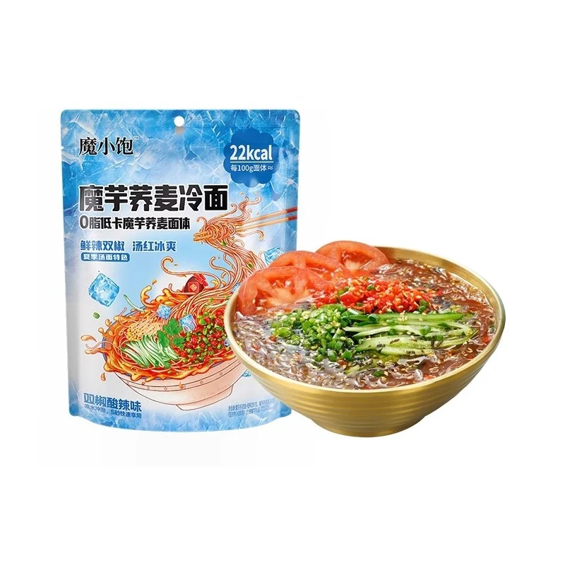 【Self-operated】China Akuan Mo Xiaobao Konjac Buckwheat Cold Noodles Double Pepper Hot and Sour Flavor 297g Konjac Noodles Low Fat Instant Food No Cooking Mixed Staple Food Low Calorie