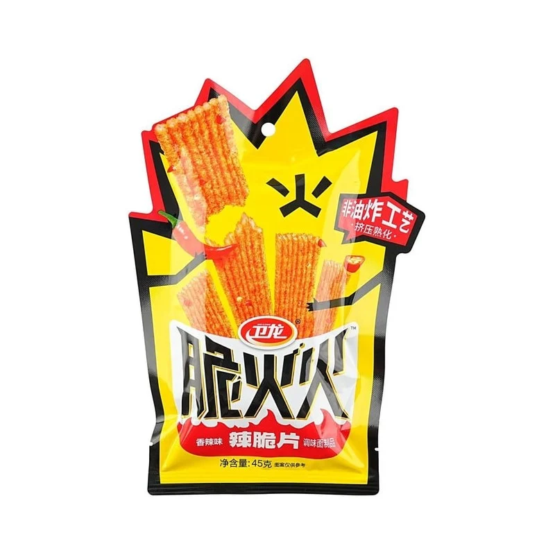 [Self-operated] China WEILONG Weilong Crispy Hot Spicy Chips Spicy Flavor 45g Non-fried spicy snacks