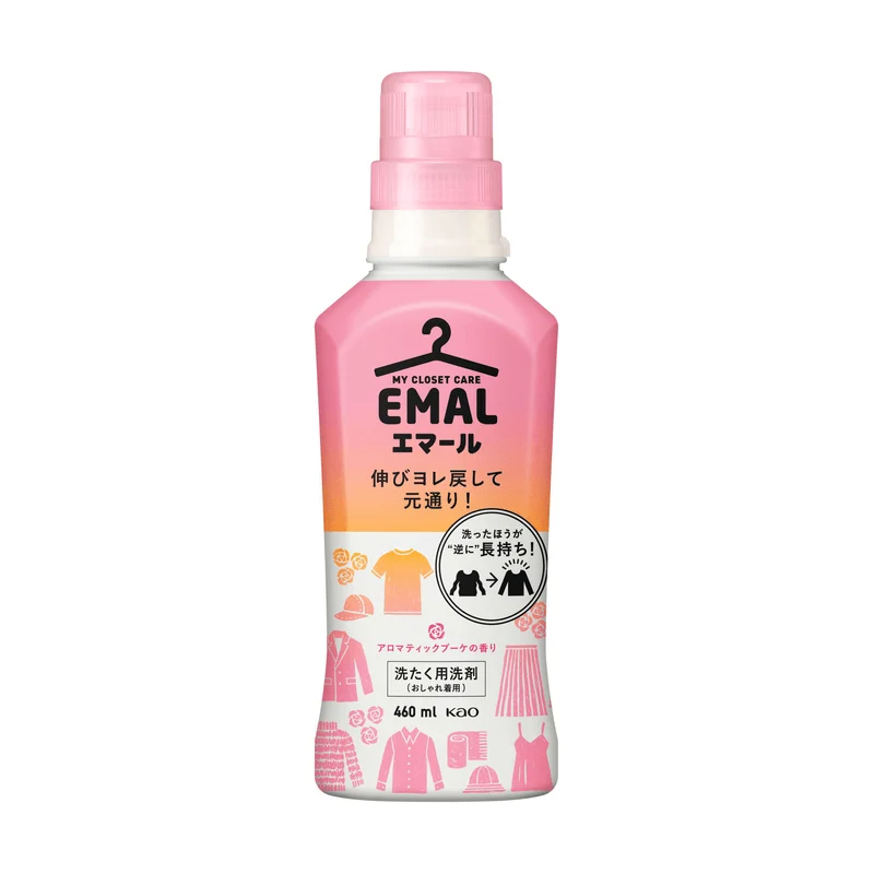 [Self-operated] Japan KAO Kao Neutral Wool Sweater Laundry Detergent Rose Fragrance 460ml No Hardening, Deformation, Shrinkage, Repair, Color Protection, Anti-static