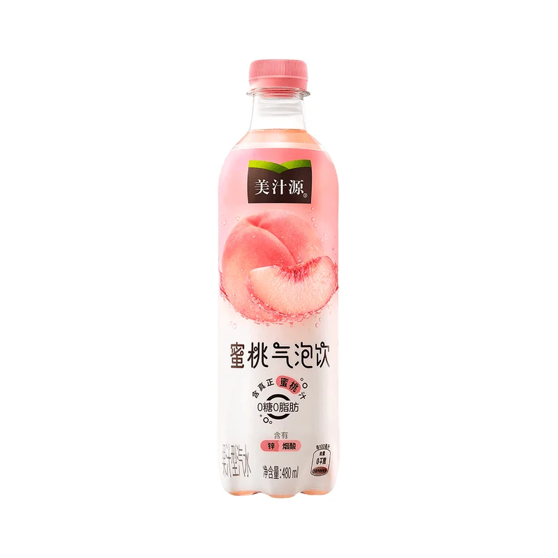 [Self-operated] American Coca-Cola Minute Maid Peach Sparkling Drink 480ml 0 sugar 0 fat fruity soda drink