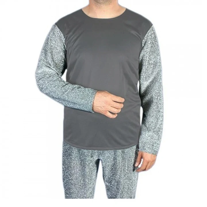 Mittelalter Hemd grau und silber