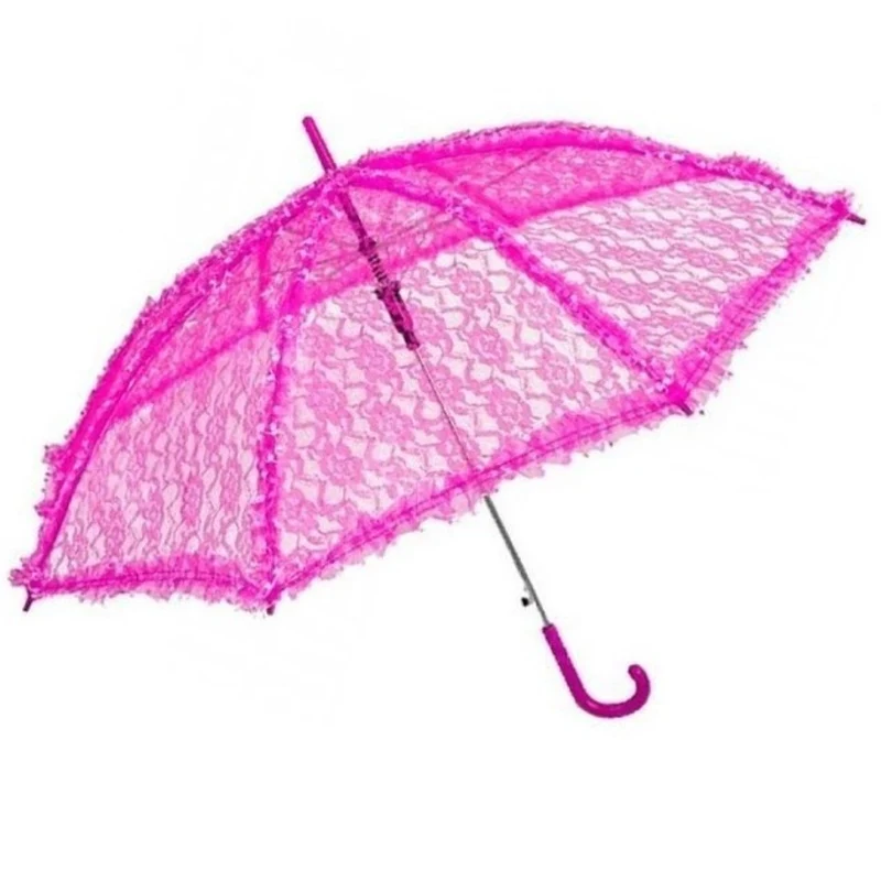 Spitzen-Sonnenschirm fuchsia