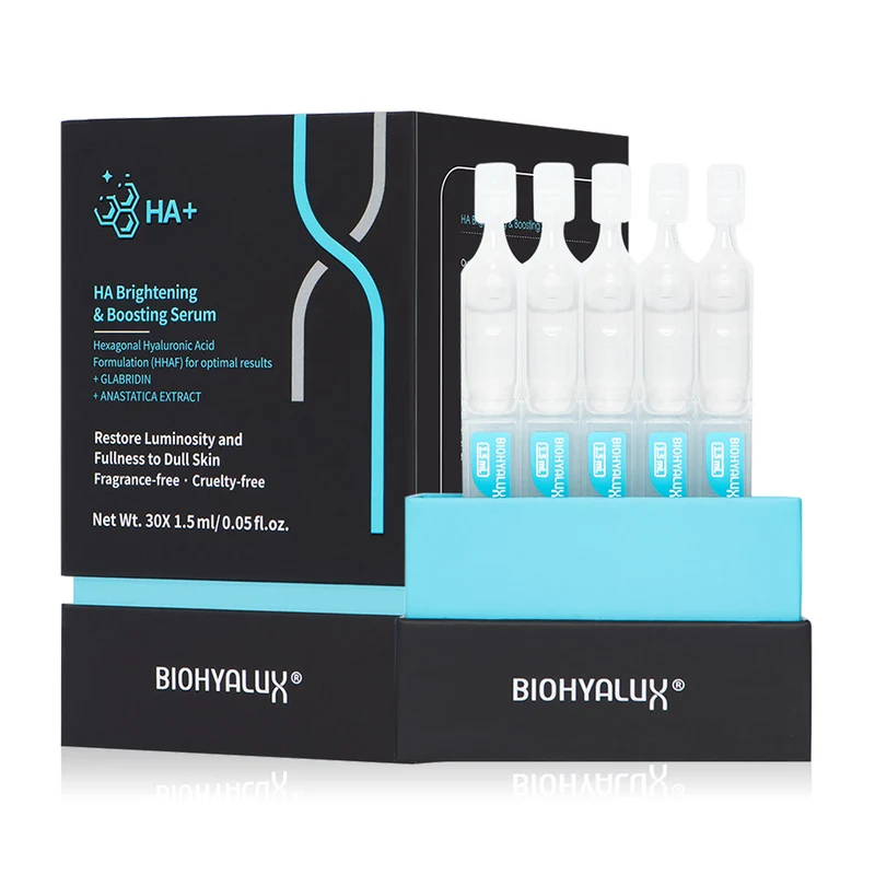 【Self-operated】China Runbaiyan Watery Brightening Hyaluronic Acid Essence 1.5ml*30pcs Moisturizing, Hydrating, Brightening, Sun-Repairing Wet Compress
