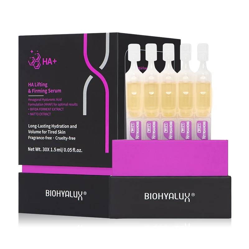 【Self-operated】China Runbaiyan Firming Hyaluronic Acid Facial Essence 1.5ml*30pcs 5-layer Hyaluronic Acid XNUMXD Pengying