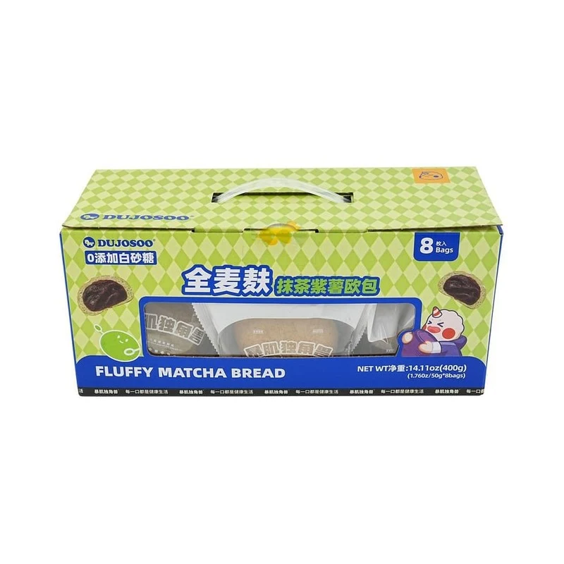[Self-operated] China's raging unicorn whole wheat bran matcha purple sweet potato European bread 8 pieces 400g 0 added white sugar nutritious breakfast bread