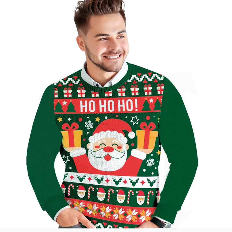 Weihnachtspullover "Weihnachtsmann" für Herren
