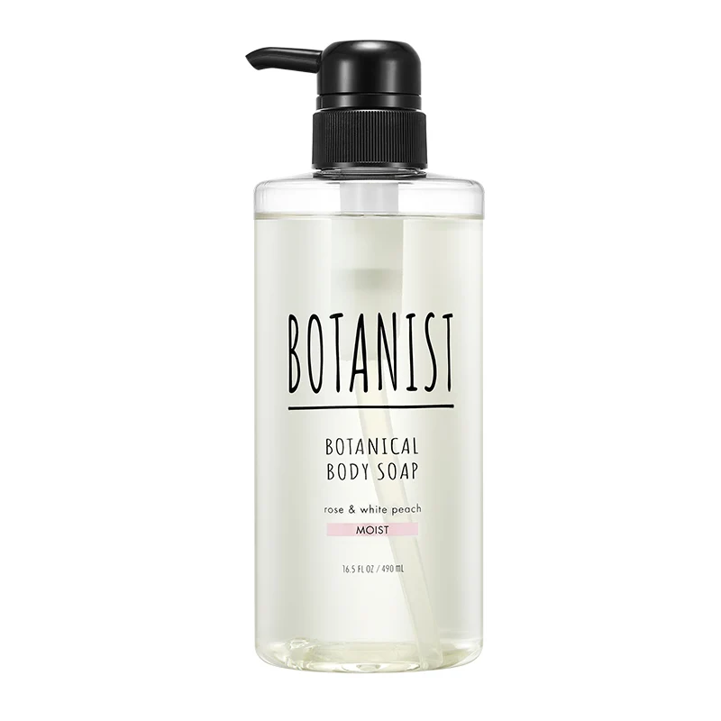[Self-operated] Japan BOTANIST Botanist Botanical Shower Gel Rose and White Peach Fragrance 490ml Black Cover Moisturizing Type Suitable for Dry and Neutral Skin Gentle Cleansing Long-lasting Moisturizing Hydrating Skin Low Irritation