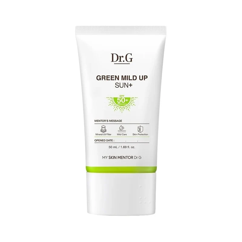 [Self-operated] Korean Dr.G Tier Skin Soft and Mild Repair Sunscreen 50ml Green Pure Physical Sunscreen SPF50+/PA++++ Suitable for Sensitive Skin