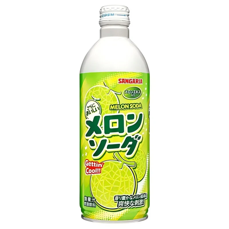 [Self-operated] Japan SANGARIA Sanjiali Fruit Soda Water Rose Melon Flavor 450ml Carbonated Drink