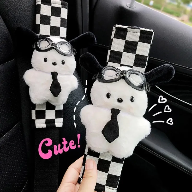 [US warehouse] Cute car seat belt cover Kawaii puppy car seat belt shoulder pad decoration couple car accessories home decoration