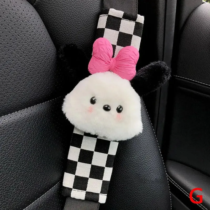 [US warehouse] Cute car seat belt cover Kawaii puppy car seat belt shoulder pad decoration couple car accessories home decoration