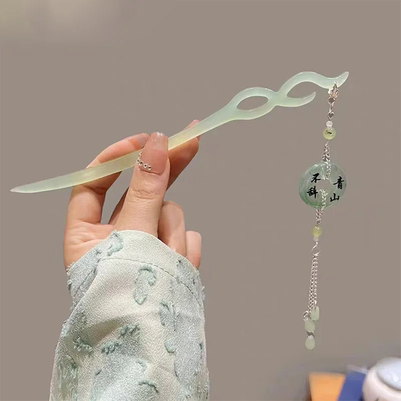 [US warehouse] Retro butterfly tassel hairpin girls new jewelry gift headdress hairpin Chinese Hanfu hairpin accessories