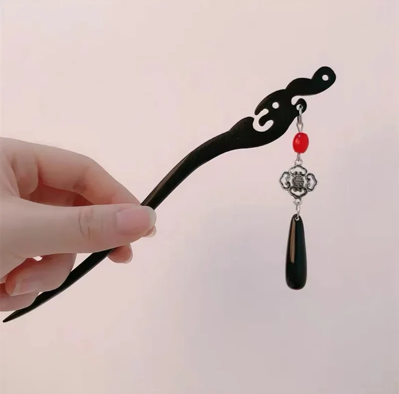 [US warehouse] Retro butterfly tassel hairpin girls new jewelry gift headdress hairpin Chinese Hanfu hairpin accessories