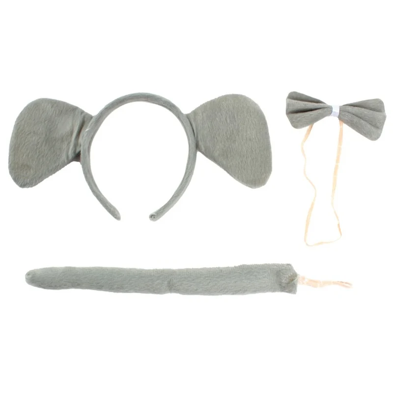 Graues Elefanten-Accessoire-Set