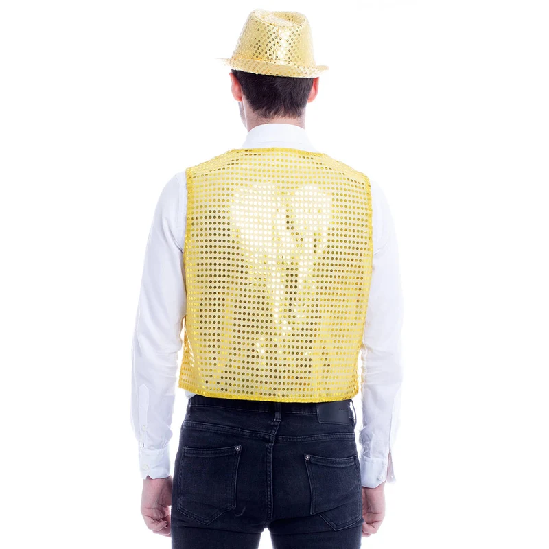 Pailletten Weste Eco gold