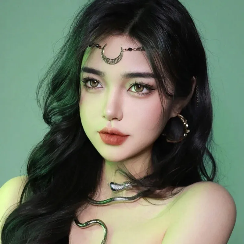 【US Warehouse】Vintage Moon Pattern Headband Beads Hair Accessories Headband Women's Crown
