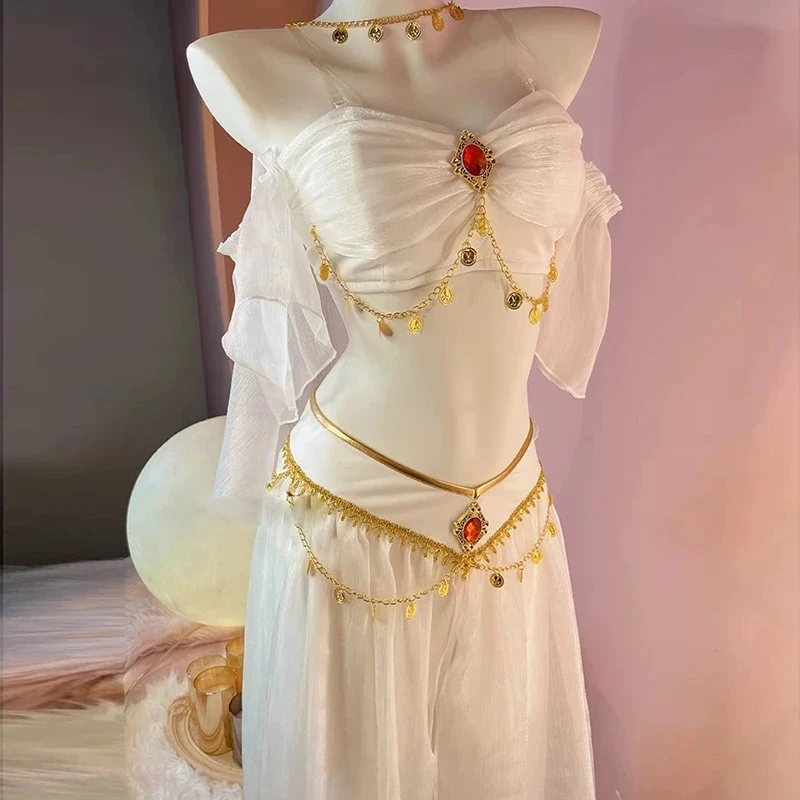 [US warehouse] Arabian princess costume Indian dance embroidery Bollywood Jasmine costume