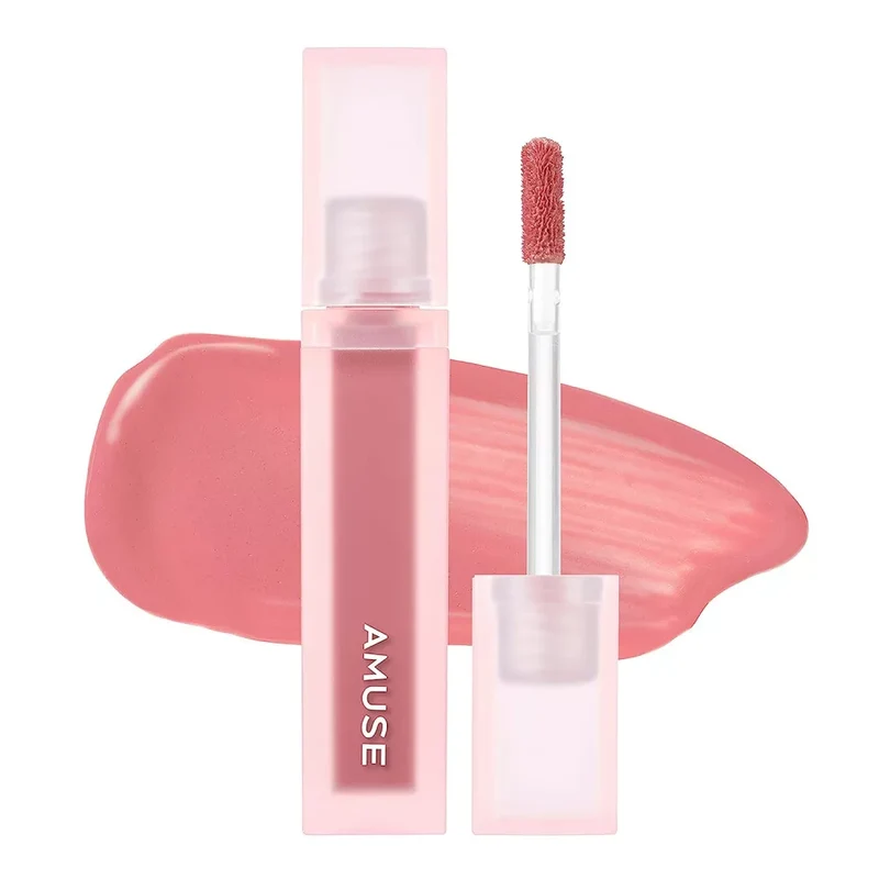 [Self-operated] Korean AMUSE Mousse Lip Glaze #10 Rose Boksoonga Mist Peach Rose Rose Bean Paste Color 4g Moisturizing 40% High Moisture Matte No Makeup Natural Three-dimensional Easy to Color Not Easy to Fade Moisturizing Long-lasting