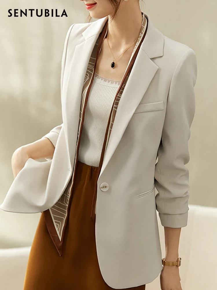 [US warehouse] SENTUBILA elegant and fashionable office ladies work business suit jacket