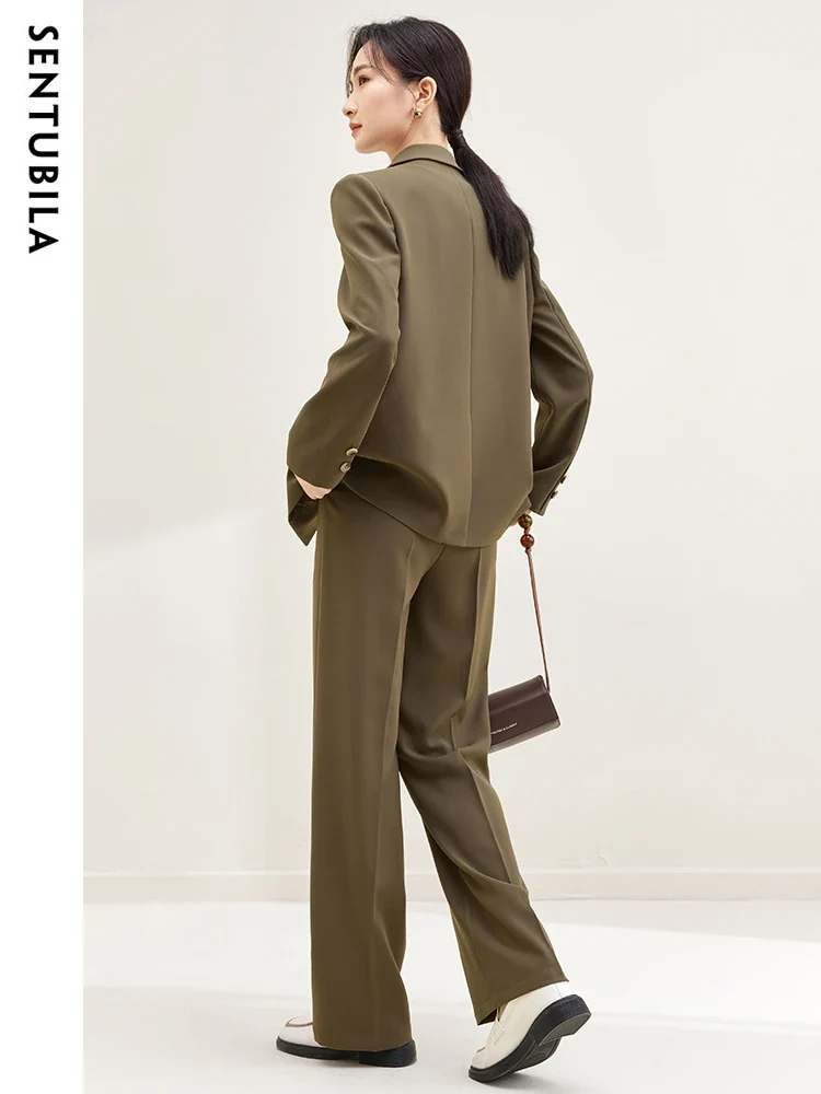 [US warehouse] SENTUBILA women's suit jacket two-piece set elegant and fashionable office women's business work clothes