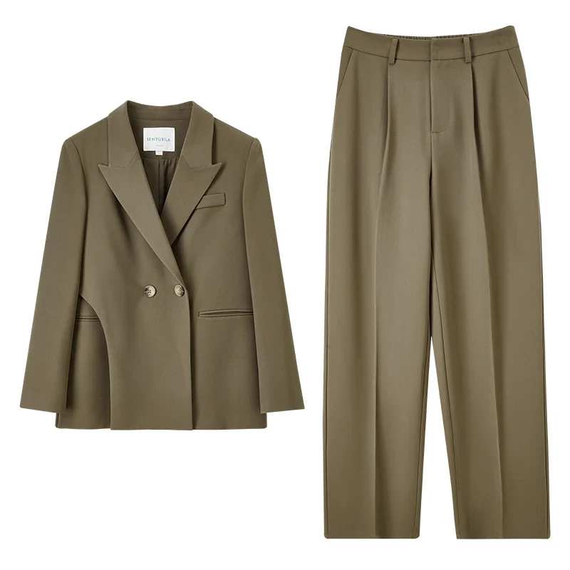 [US warehouse] SENTUBILA women's suit jacket two-piece set elegant and fashionable office women's business work clothes