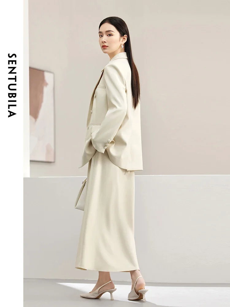 [US warehouse] SENTUBILA 3-piece suit skirt suit women's office ladies work clothes vest long skirt suit