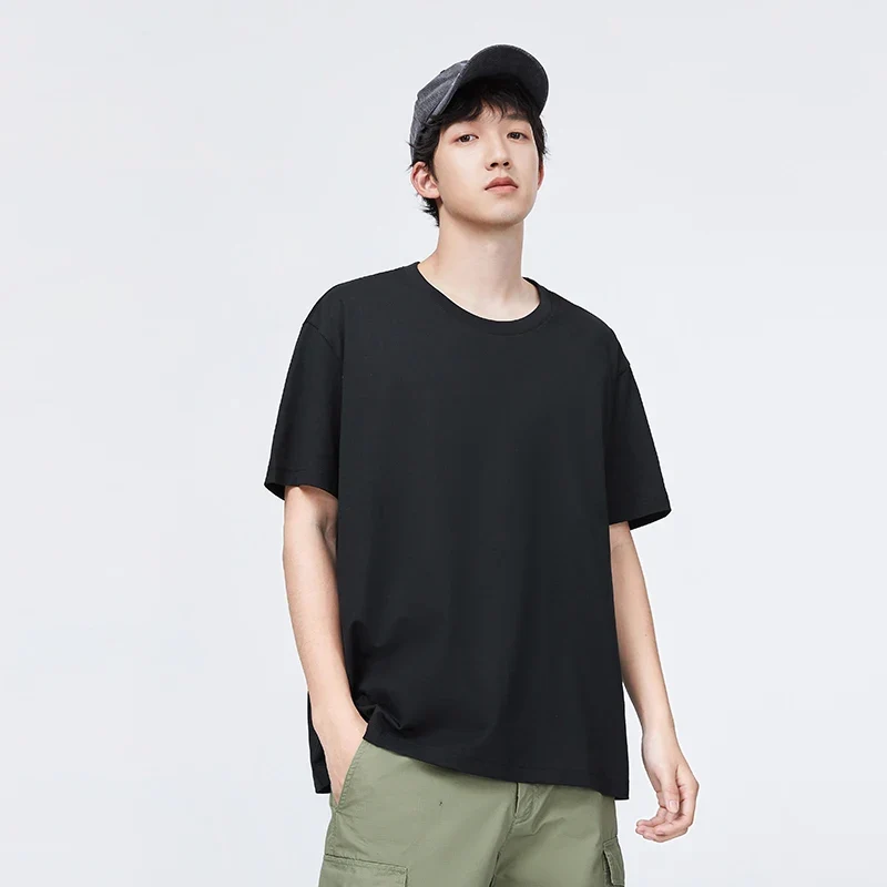 [US warehouse] Semir short-sleeved T-shirt, gender-neutral new pure cotton bottoming shirt, simple commuting casual top, solid color round neck