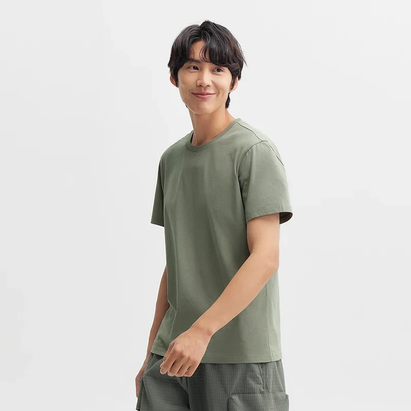 [US warehouse] Semir short-sleeved T-shirt, gender-neutral new pure cotton bottoming shirt, simple commuting casual top, solid color round neck
