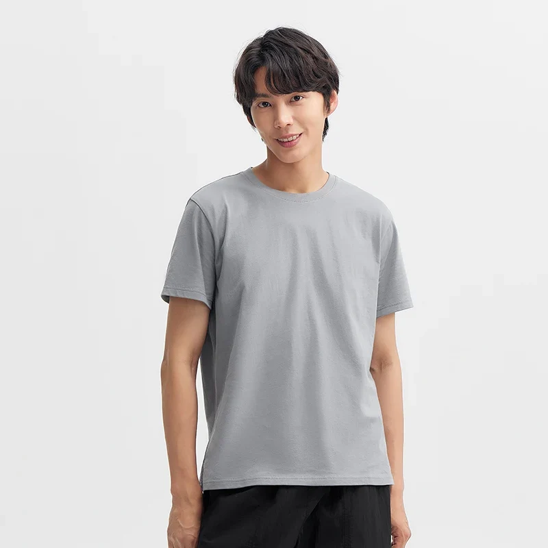 [US warehouse] Semir short-sleeved T-shirt, gender-neutral new pure cotton bottoming shirt, simple commuting casual top, solid color round neck