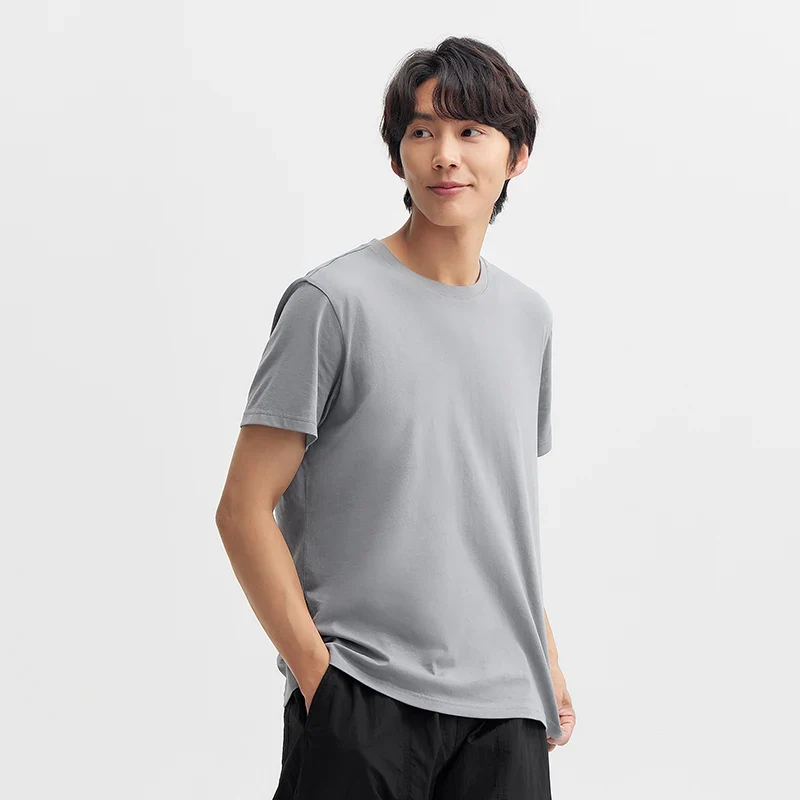 [US warehouse] Semir short-sleeved T-shirt, gender-neutral new pure cotton bottoming shirt, simple commuting casual top, solid color round neck