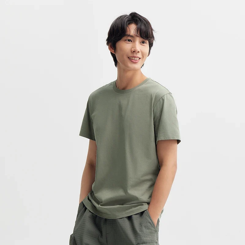[US warehouse] Semir short-sleeved T-shirt, gender-neutral new pure cotton bottoming shirt, simple commuting casual top, solid color round neck