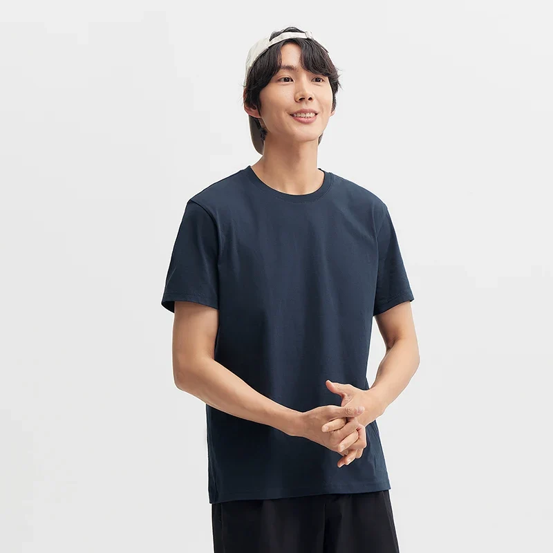 [US warehouse] Semir short-sleeved T-shirt, gender-neutral new pure cotton bottoming shirt, simple commuting casual top, solid color round neck
