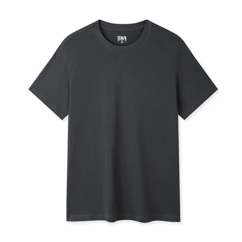 [US warehouse] Semir short-sleeved T-shirt, gender-neutral new pure cotton bottoming shirt, simple commuting casual top, solid color round neck