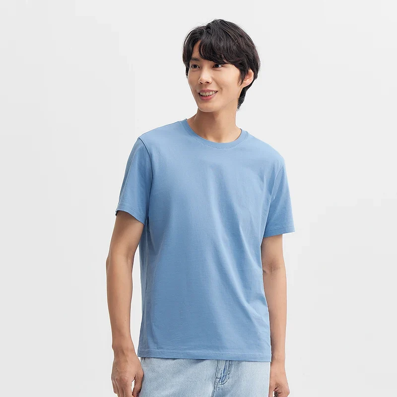 [US warehouse] Semir short-sleeved T-shirt, gender-neutral new pure cotton bottoming shirt, simple commuting casual top, solid color round neck