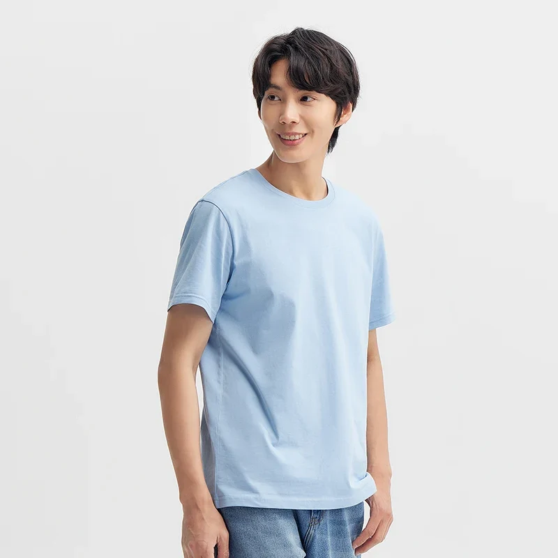 [US warehouse] Semir short-sleeved T-shirt, gender-neutral new pure cotton bottoming shirt, simple commuting casual top, solid color round neck