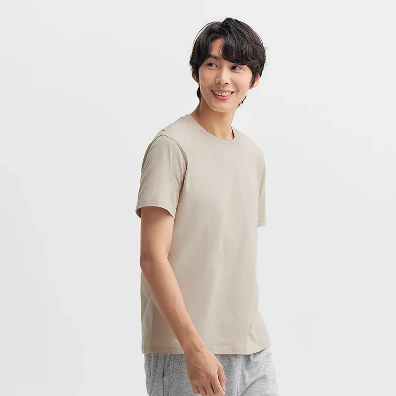 [US warehouse] Semir short-sleeved T-shirt, gender-neutral new pure cotton bottoming shirt, simple commuting casual top, solid color round neck