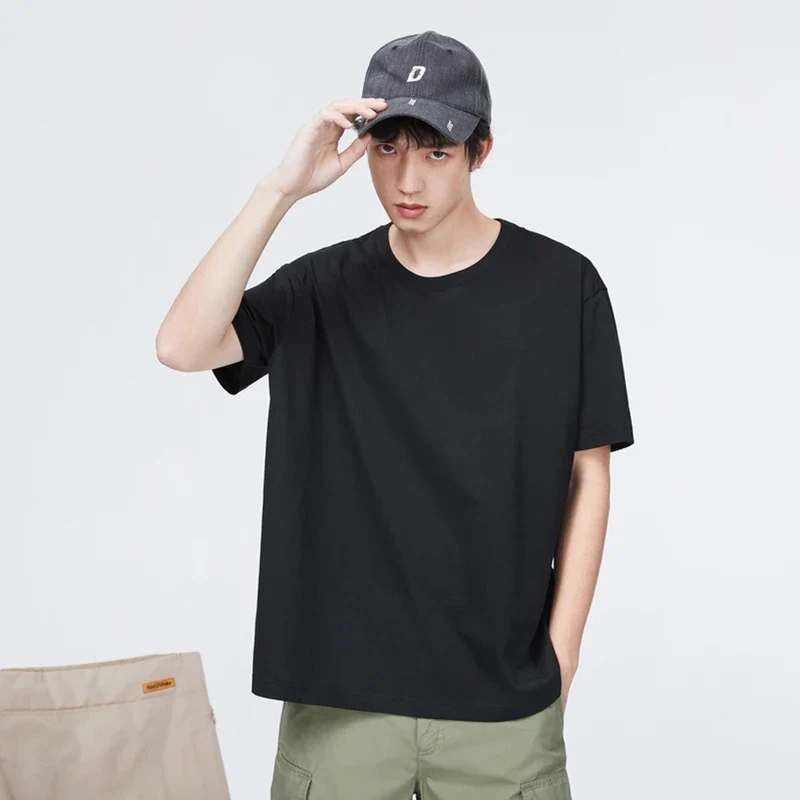 [US warehouse] Semir short-sleeved T-shirt, gender-neutral new pure cotton bottoming shirt, simple commuting casual top, solid color round neck