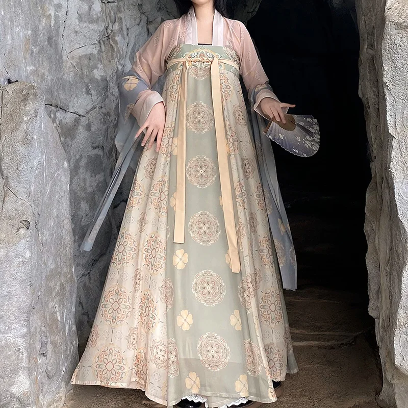 [US warehouse] Hanfu dress women's Chinese Tang Dynasty clothing ancient Hanfu traditional embroidered dress fairy