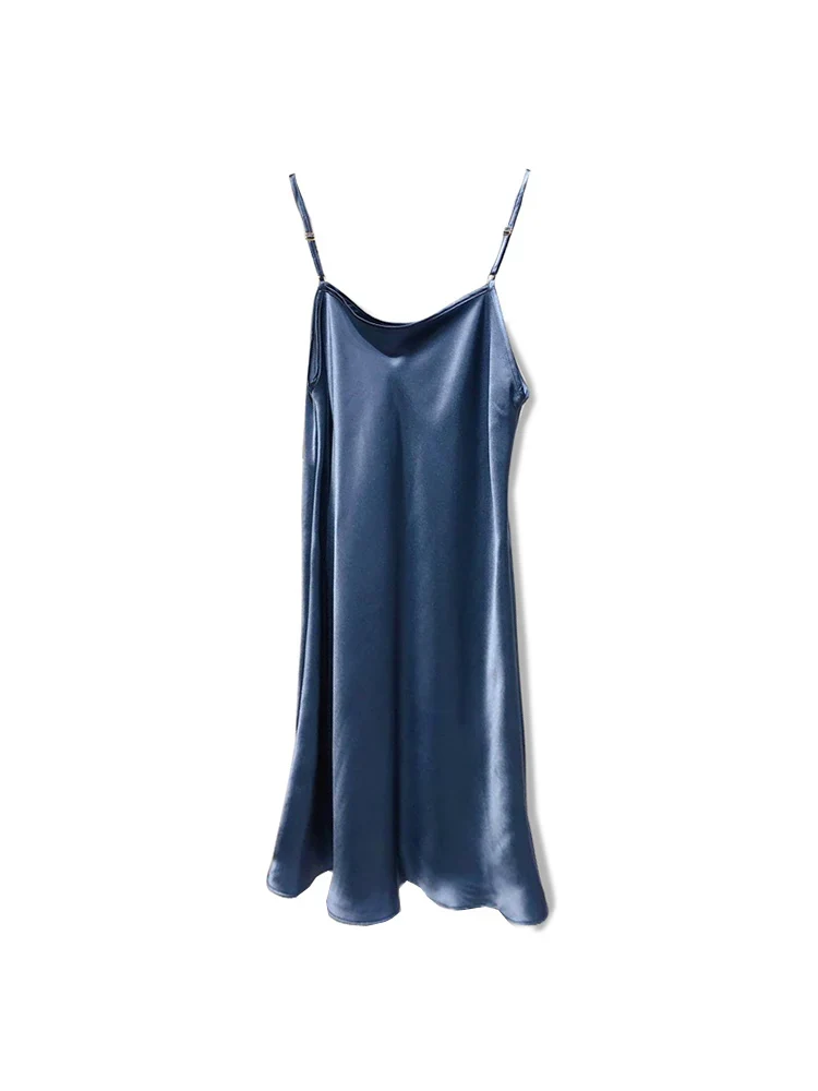 [US warehouse] SuyaDream women's mini dress 19mm 100% silk sleeveless solid color spaghetti strap nightdress