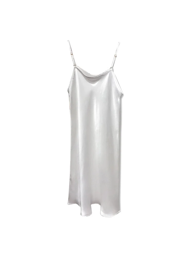 [US warehouse] SuyaDream women's mini dress 19mm 100% silk sleeveless solid color spaghetti strap nightdress