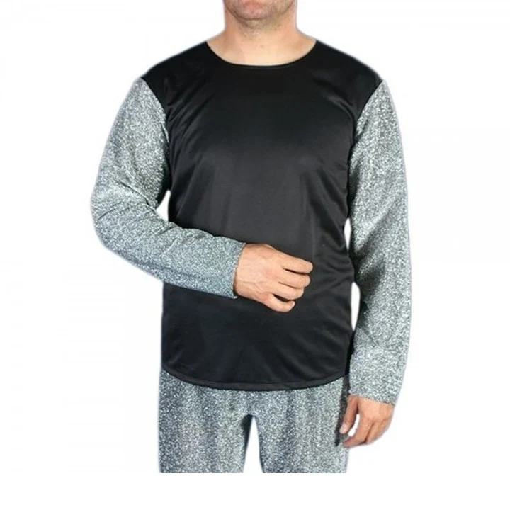 Mittelalter Hemd schwarz-silber