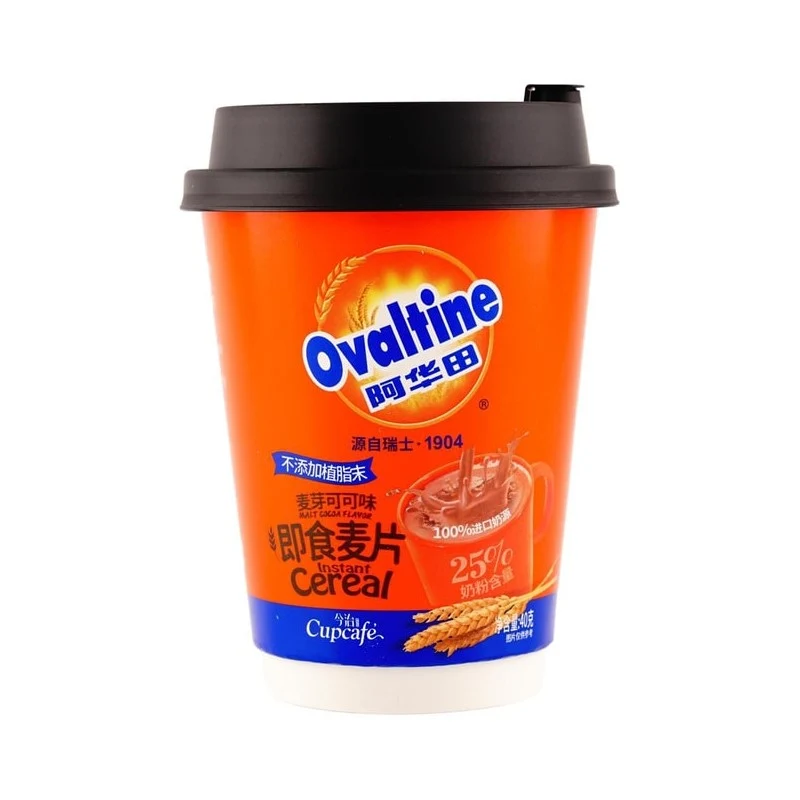 [Self-operated] China Ovaltine instant oatmeal malt cocoa flavor 40g instant no-cooking nutritious breakfast